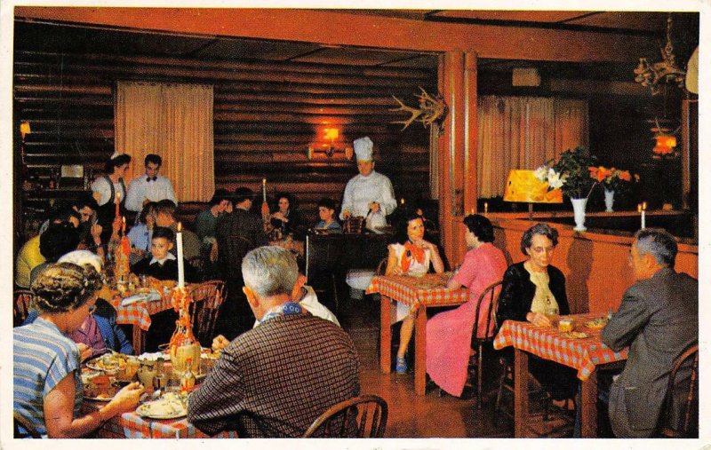 GATEWAY LODGE Dining Room Interior Radium Hot Springs, BC Canada c1950s Postcard