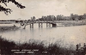J82/ Fairbury Nebraska RPPC Postcard c40-50s Crystal Springs Park  431