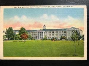 Vintage Postcard 1930-1940's Sims Dormitory University of South Carolina