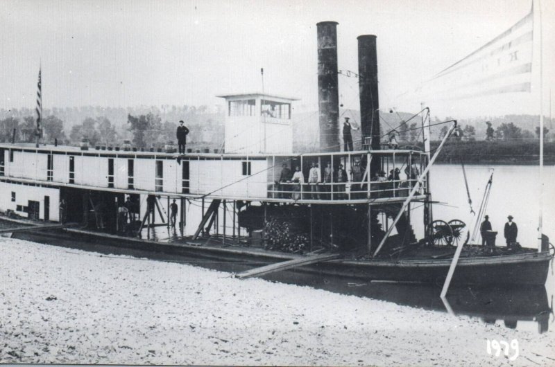 RPPC Photo Steamboat City of Kingston Steamer Civil War Era