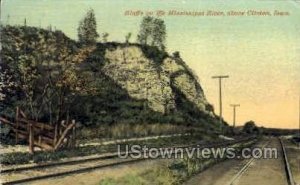 Bluffs along the Mississippi River - Clinton, Iowa IA  