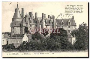 Old Postcard Chateau Langeais Facade Meridionale