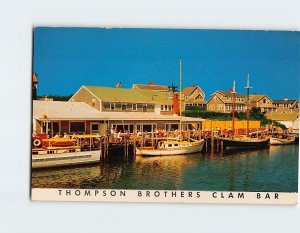 Postcard Thompson Brothers Clam Bar Harwichport Massachusetts USA