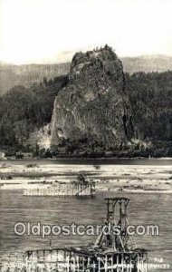 Real Photo - Castle Rock, Columbia River - Columbia River Highway, Oregon OR  