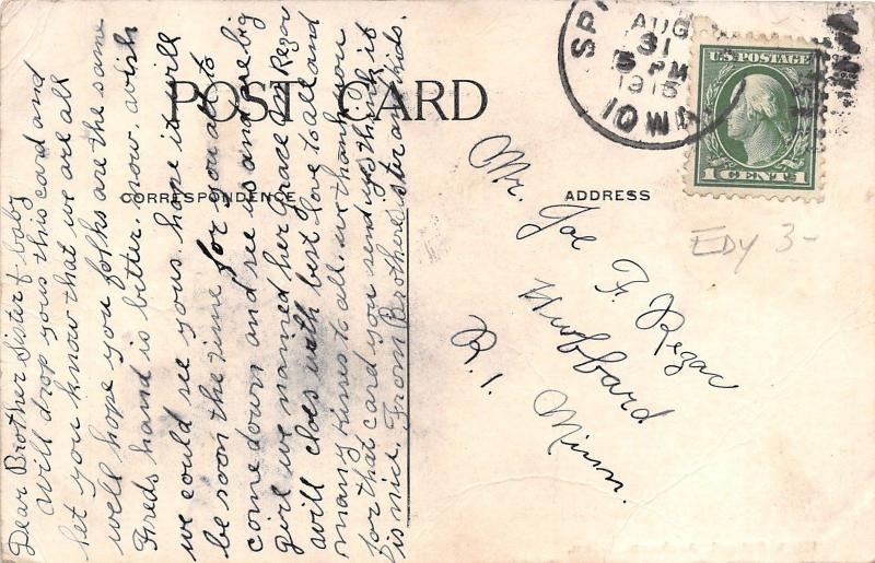 Jackson Minnesota~High School Building  & Grounds~Houses Behind Trees~1915 PC