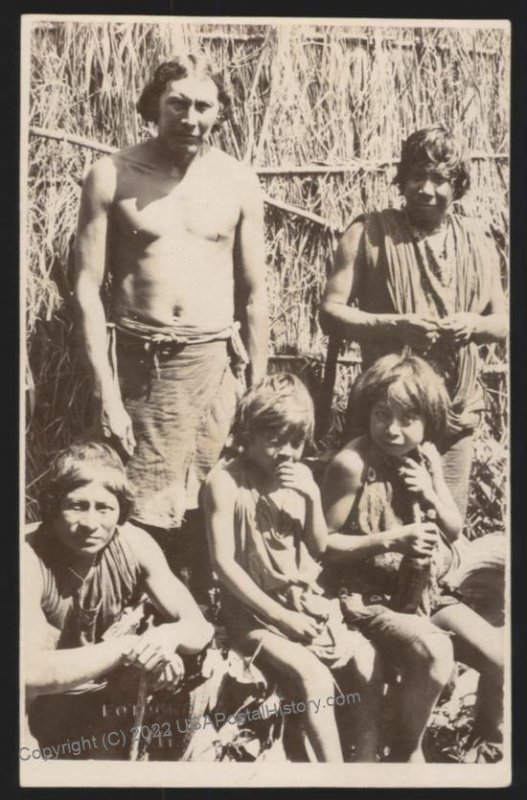 Hawaii Native Men USA  RPPC UNUSED 109091