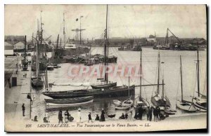 Postcard Old Saint Nazaire Panoramic View on Old Dock