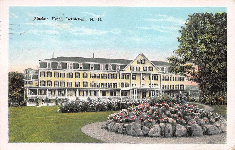 Sinclair Hotel, Bethlehem, New Hampshire, Early Postcard, Used in 1927