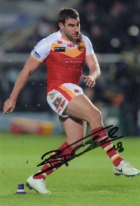 Thomas Bosc Catalan Dragons Rugby French Hand Signed Photo