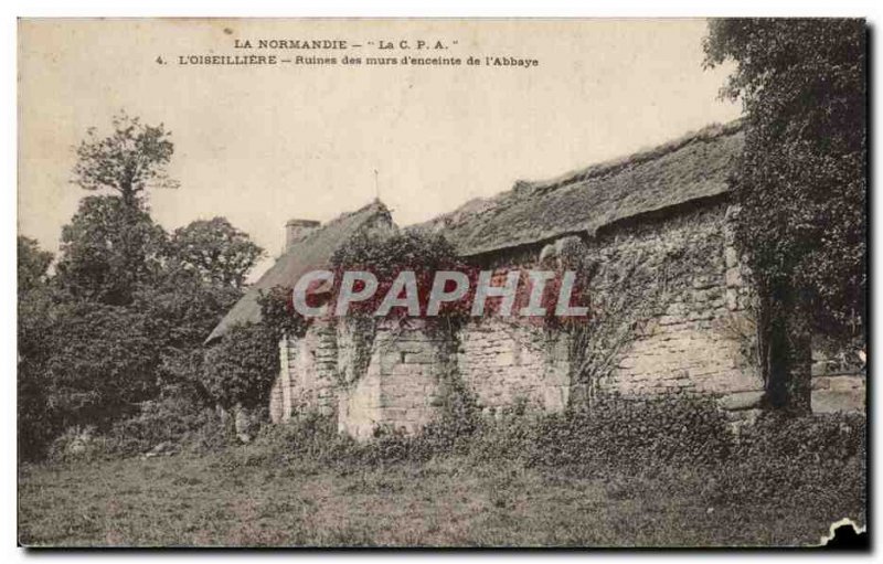 Old Postcard The Normandy L & # 39Oiseilliere Ruins of walls & # & # 39Encein...