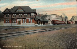 Wabash IN Big Four RR Train Station Depot c1910 Postcard