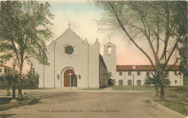 Albertype Hand Colored 1920s Trinity Episcopal Church Phoenix Arizona 3410 