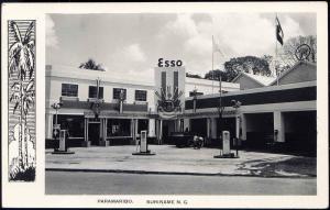 suriname, Dutch Guiana, PARAMARIBO, Esso Gas Station (1940s) RPPC