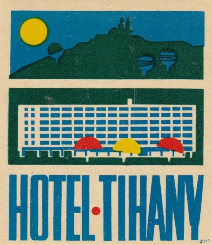 Hungary Tihany Hotel Tihany Vintage Luggage Label lbl0083