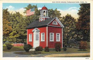 Old State House Farquhar York Pennsylvania linen postcard