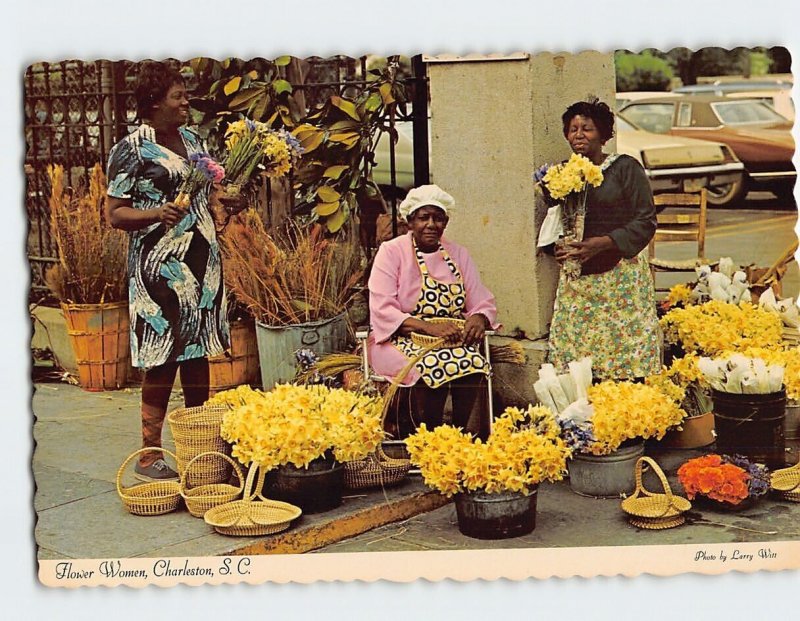 Postcard Flower Women, Charleston, South Carolina