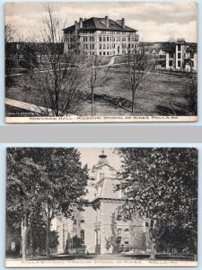 2 Postcards ROLLA SCHOOL OF MINES, Missouri MO~ NORWOOD HALL Rolla Building 1908