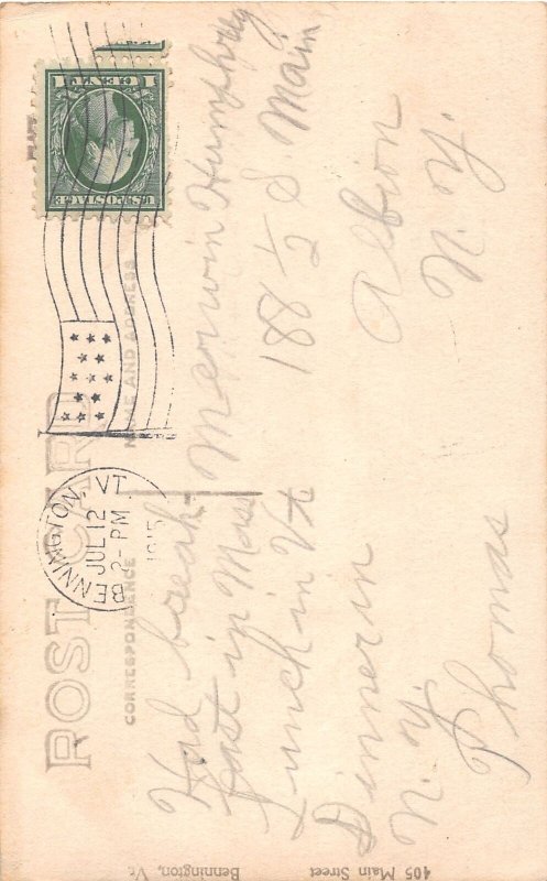 J39/ Bennington Vermont RPPC Postcard c1910 Battle Monument 303