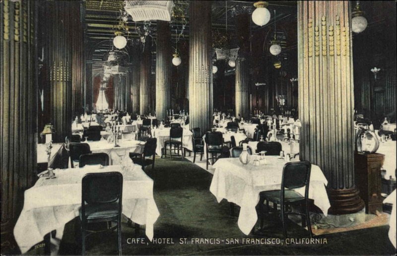 San Francisco California CA Hotel St Francis Caf c1910 Vintage Postcard