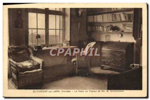 Old Postcard St Vincent on Jard The Trabeil table of Mr. Clemenceau