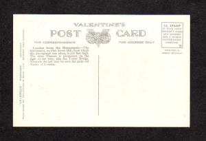 UK London From Monument London England Great Britain Valentine Valesque Postcard