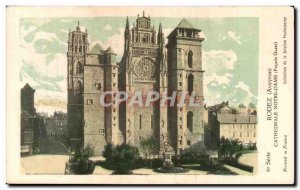 Old Postcard Rodez Cathedrale Notre Dame