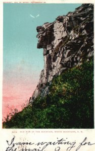 Vintage Postcard 1906 View of Old Man Of The Mountain White Mountains N.H.