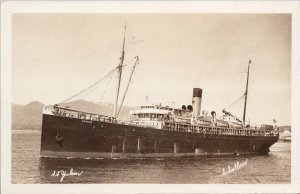 SS Yukon Ship Steamship Unused Schallerers Real Photo Postcard G76
