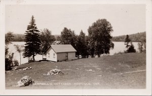 Restoule Ontario Campbell's Cottages Parry Sound District 1930s RP Postcard H57