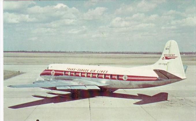 Trans-Canada Air Lines Viscount At Windsor Airport Ontario Canada