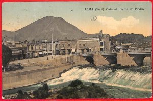 aa4048  - PERU  - VINTAGE POSTCARD  Postal History  - LIMA  Puente Piedra
