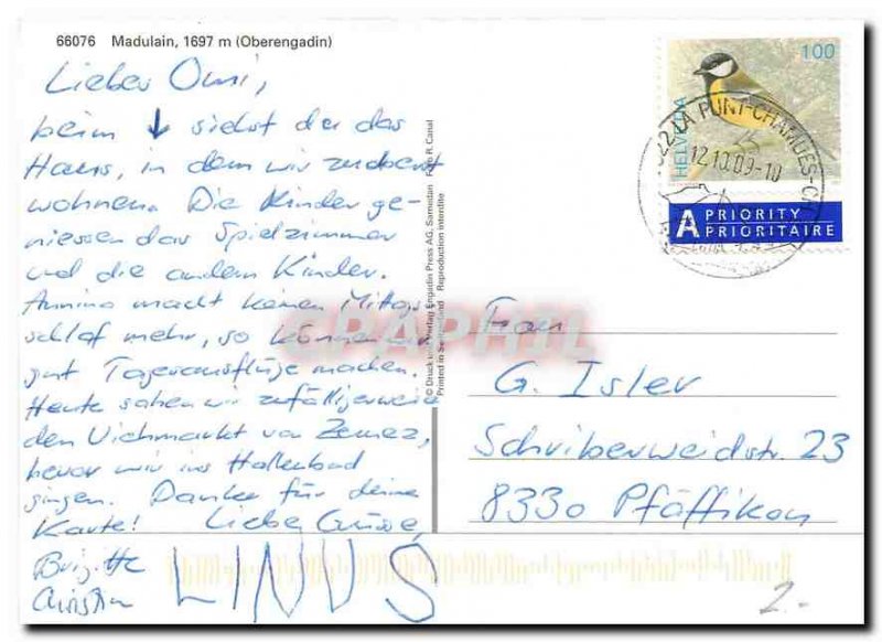 Postcard Modern Madulain