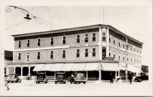 Rosetown Hotel Rosetown Saskatchewan SK Tourist Bureau Sign RPPC Postcard E96