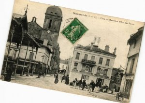 CPA MARMANDE - Place du Marche et Hotel des Postes (251391)