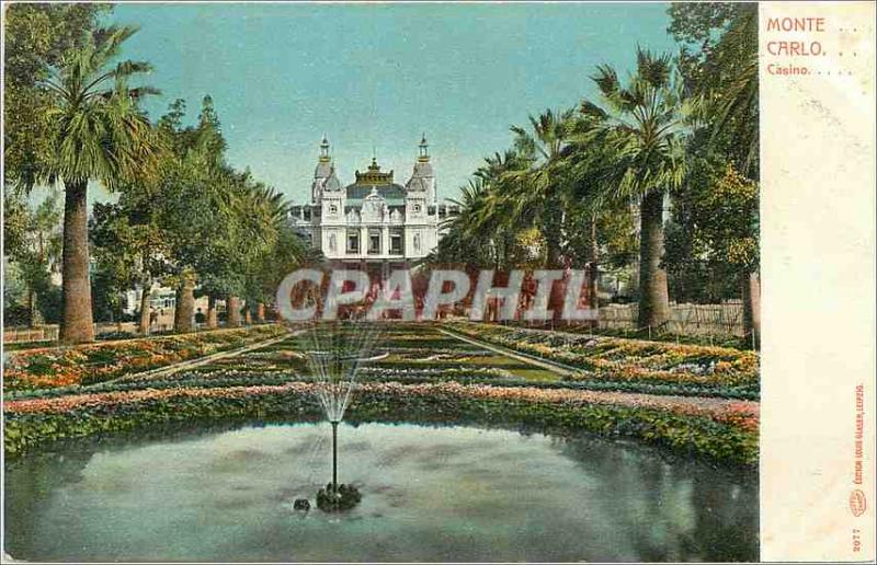 Old Postcard Monte Carlo casino