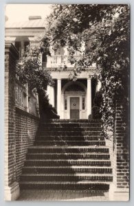 RPPC Beautiful Home Brick Stairs Entrance Real Photo Postcard Y30