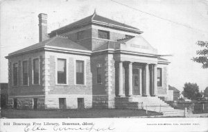 Bozeman Montana 1907 Postcard Bozeman Free Library