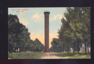 SEDALIA MISSOURI ENGINEER STREET STAND PIPE WATER TOWER VINTAGE POSTCARD MO.