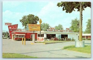 CLARE, Michigan MI ~ Roadside LONE PINE MOTEL Restaurant c1960s-70s  Postcard