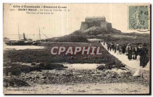 Old Postcard Cote D Emeraude Emerald Coast Saint Malo Fort Petit Be The Fort ...