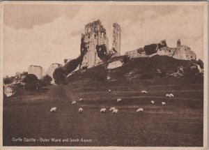 Dorset Postcard - Corfe Castle, Outer Ward and South Aspect RR17635