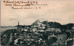 Brazil Rio de Janeiro Vista da Gloria Vintage Postcard C006