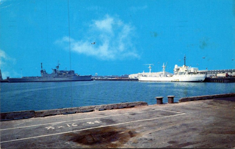 California Port Hueneme Birds Eye View Of Naval Activities 1970