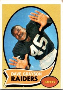 1970 Topps Football Card Dave Grayson Oakland Raiders sk21519