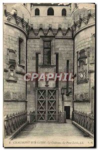 Old Postcard Chateau de Chaumont Sur Loire The drawbridge