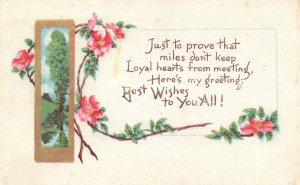 Vintage Postcard 1910s Love Your Hearts From Meeting Best Wishes To You Greeting