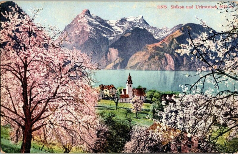 Sisikon Urirotstock Wehrli AG Kilchberg Zurich Vintage Antique Postcard UNP Mts 