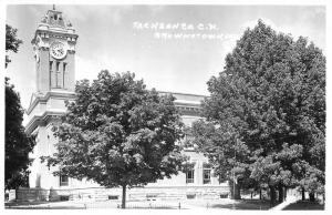 Brownstown Indiana Jackson Court House Real Photo Antique Postcard K100084