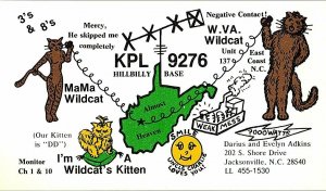 QSL Radio Card From Jacksonville N. C. North Carolina KPL 9276 