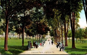 Maine Lewiston Scene In Lewiston Park 1910